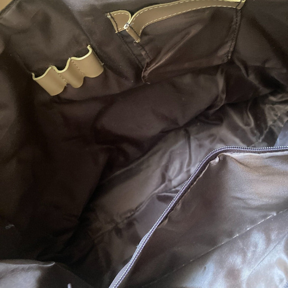 Pepe Alba Bag Womens Large Brown Patterned Faux Leather 12x12 - Picture 5 of 9